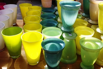 Glas-Übertöpfe