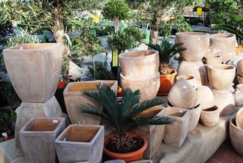 Terracotta-Töpfe
